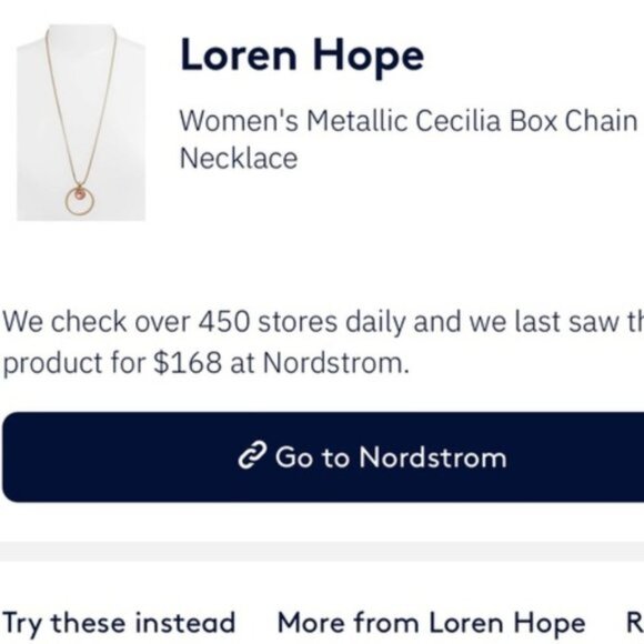 Loren Hope Cecilia Metallic Box Chain Necklace - Picture 4 of 4